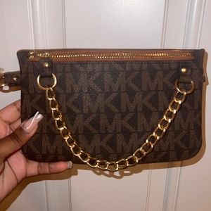 Michael Kors Signature Fanny Pack Belt Bag/Snap Chain
